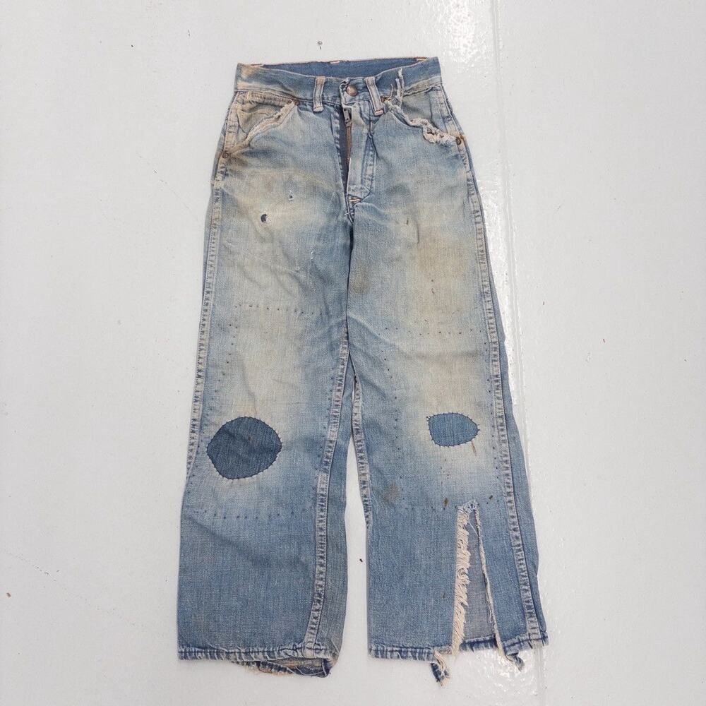 Vintage 60s Washington Dee Cee Repaired Jeans 22x22